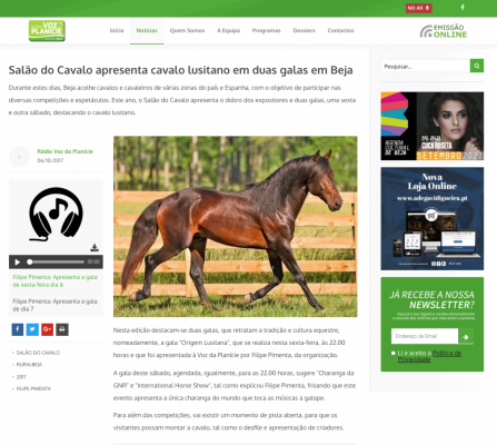 Salão do Cavalo apresenta cavalo lusitano em duas galas em Beja