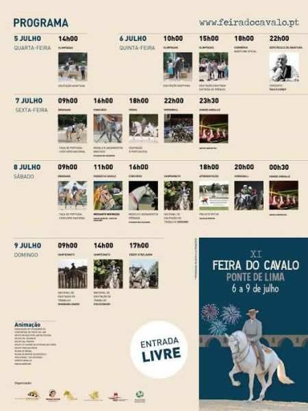 Festas, Arraiais e Corridas - Feira do Cavalo de Ponte de Lima em destaque na página Cultura e Tempos Livres.