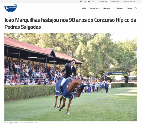 João Marquilhas festejou nos noventa anos do Concurso Hípico de Pedras Salgadas