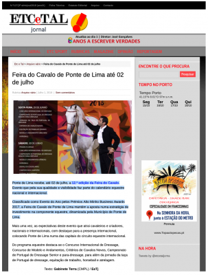 Feira do Cavalo de Ponte de Lima até 02 de Julho