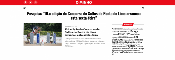 10.a edição do Concurso de Saltos de Ponte de Lima arrancou esta sexta-feira