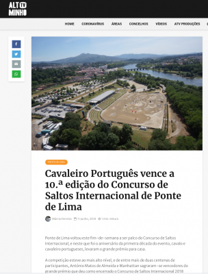 Cavaleiro Português vence a 10.a edição do Concurso de Saltos Internacional de Ponte de Lima