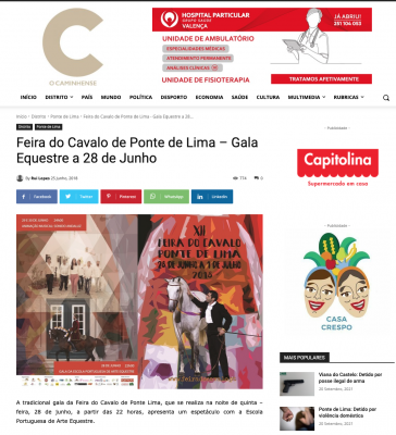 Feira do Cavalo de Ponte de Lima – Gala Equestre a 28 de Junho