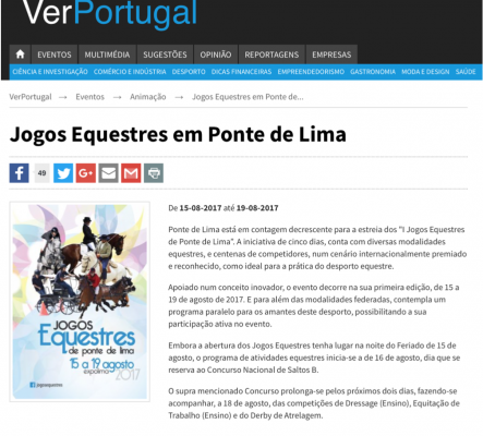 Jogos Equestres em Ponte de Lima