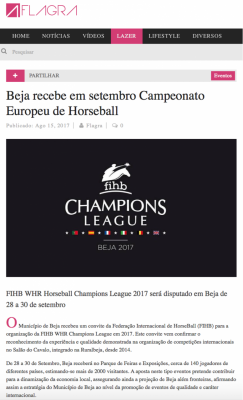 Beja recebe em setembro Campeonato Europeu de Horseball