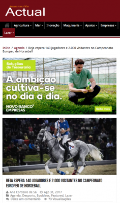 Beja espera 140 jogadores e 2.000 visitantes no Campeonato Europeu de Horseball