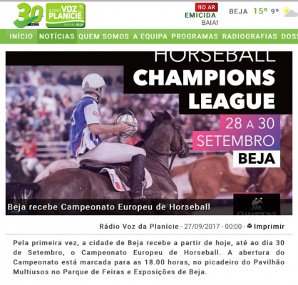 Beja recebe Campeonato Europeu de Horseball