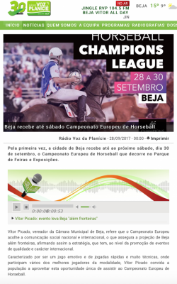 Beja recebe Campeonato Europeu de Horseball