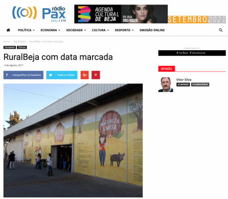 RuralBeja com data marcada