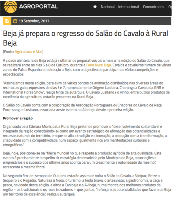 Beja já prepara o regresso do Salão do Cavalo à Rural Beja