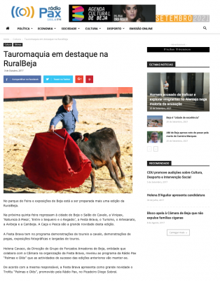 Tauromaquia em destaque na RuralBeja