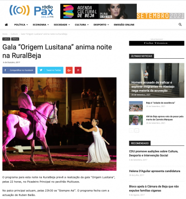 Gala “Origem Lusitana” anima noite na RuralBeja