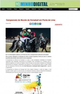 Campeonato do Mundo de Horseball em Ponte de Lima