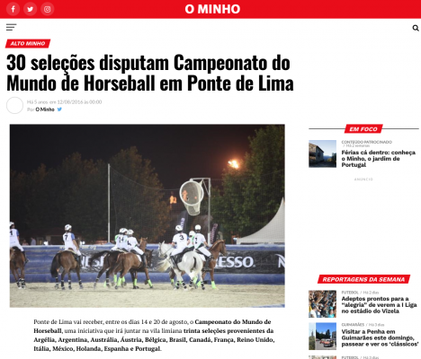 30 seleções disputam Campeonato do Mundo de Horseball em Ponte de Lima