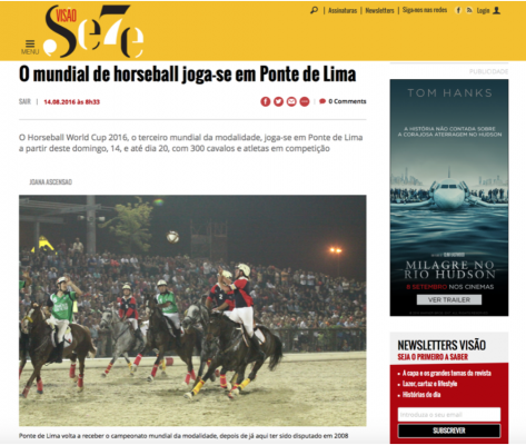 O mundial de horseball joga-se em Ponte de Lima