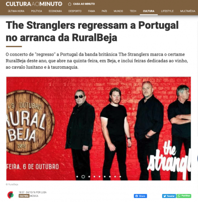 The Stranglers regressam a Portugal no arranca da RuralBeja
