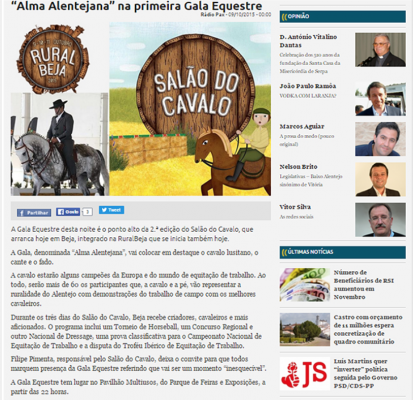 "Alma Alentejana" na primeira Gala Equestre