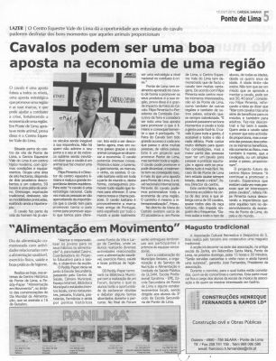 CAVALOS PODEM SER UMA BOA APOSTA NA ECONOMIA DE UMA REGIÃO